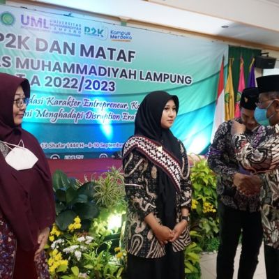 Mendikbudristek Sapa Mahasiswa baru Univeritas Muhammadiyah Lampung dalam Acara P2K dan MATAF